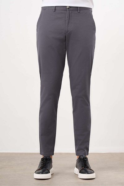 Morven Pantaloni chino slim fit din bumbac sezonier afumat pentru bărbați