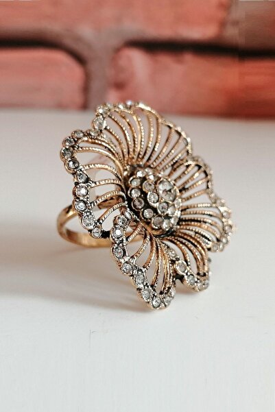 Diamond Mounted Large Flower Ring