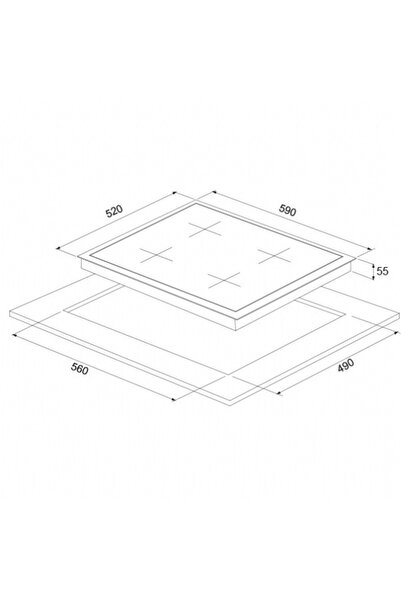 Esty Aco5434b01 Wok Siyah Cam Ocak