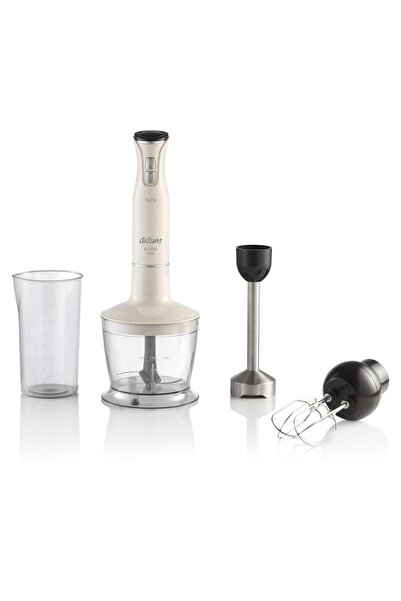 Arzum Beyaz Ar1140 Blanco 1500 W Mini Blender Set - Beyaz 2 Kademeli 1200 Watt + Plastik 220 - 240 V Resm