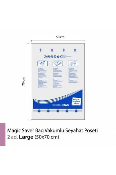 Magic Saver Bag 2 Pack Travel Bag Roll-up Large