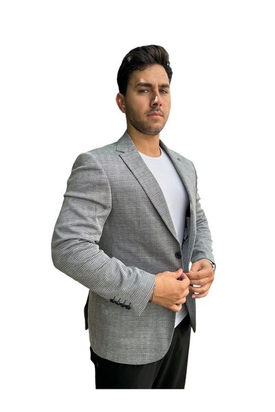 Luisero Çizgili Erkek Blazer Spor Ceket-1474