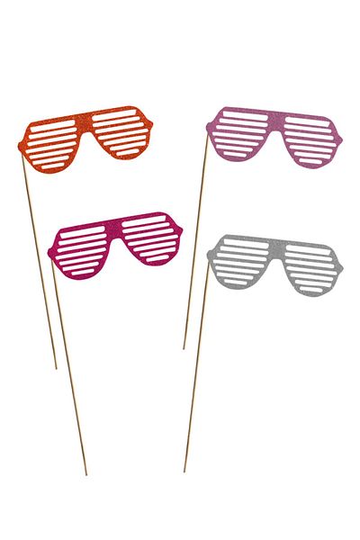 Parti Adresi Party Glasses Glittered Pack of 6