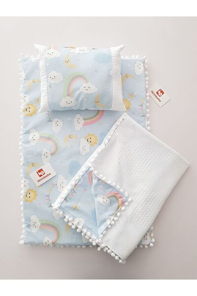 ilkimbebe Baby Products - Cloudy Blanket Diaper Set, Cushion and Newborn Crib