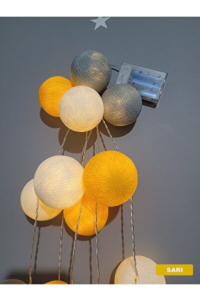 Genel Markalar Led Işıklı Aydınlatma Toplar 3 Metre 20 Top Dekoratif Gece Lam...