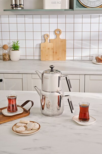 Karaca New Yasemin Midi Boy İndüksiyon Tabanlı Çaydanlık Takımı