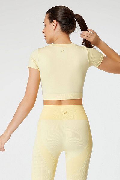 Jerf Captiva Μαλακή υφή & Ευέλικτο Crop Top Yellow