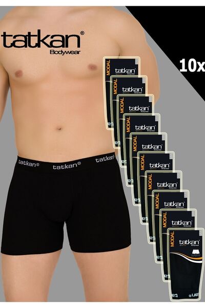 TATKAN BODYWEAR Tatkan 10'lu Erkek Penye Modal Boxershort