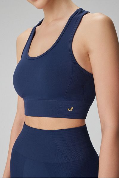 Jerf Gela Double Layer Kompress Sport Bra Navy Blue