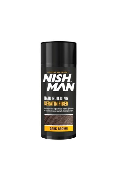 NISHMAN Koyu Kahverengi Keratin Fiber Saç Yapılandırıcı - Tekli Paket 21 gr