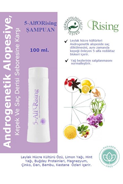 ORising 5-alf - Androgenetik Alopesiye, Kepek Ve Saç Derisi Seboresine Karşı Şampuan 100 Ml.- 1 Adet.