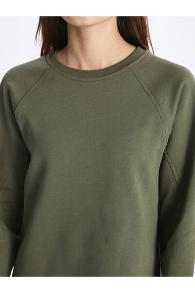 Dexia Chicago - Crew Neck Basic Άνετη εφαρμογή Μακρυμάνικο Μπλουζάκι από χτενισμένο βαμβακερό φόρεμα