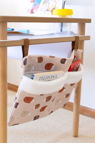 HAMUR Practical Hanging Organizer Baby Stroller Crib Edge Fluffy Organizer Urcin