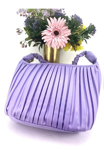 Seniorah Lilac Patterned Shoulder Women's Bag with Strap