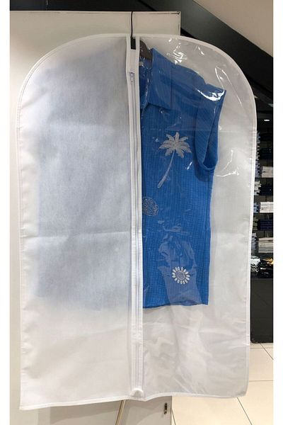 Umut White Colored Pvc Transparent Suit - Sheath, Bag and Gamboç 64*100 Cm