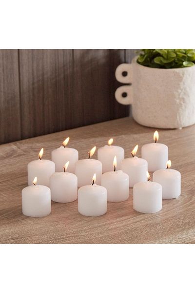 Home Box Luna 12-Piece Votive Candle Set - 3.8x4 cm