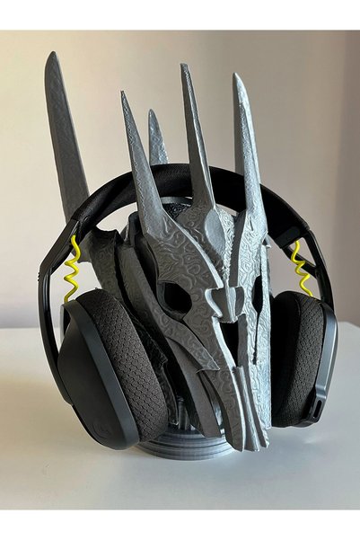 Nerva Design 3D Sauron Kulaklık Standı, Masaüstü Kulaklık Tutacağı/Tutucu, 34 cm - Yüzüklerin Efendisi, Lotr