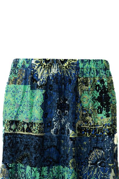 Oppland Comfortable Cut Women's Skirt - Hyacinth Flower Pattern, Elastic Waist, Viscose Fabric
