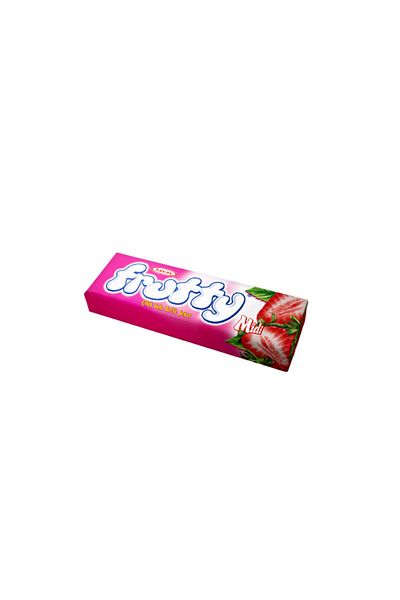 TAYAŞ 20 g Soft Candy Frutty Midi Strawberry - 24 Pieces Boxed