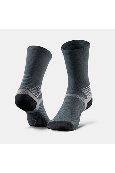 Decathlon Дълги чорапи за дейности на открито - 2 чифта - Черни - Hike 500