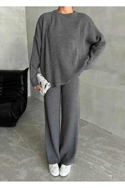 Laluvia Set de tricotaje cu nervuri afumat nou - 4004