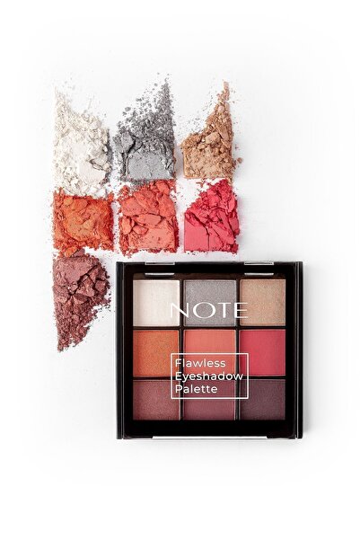 NOTE Flawless Eyeshadow Mat Ve Işıltılı Toz Göz Far Paleti - 02 Pastel Renkler