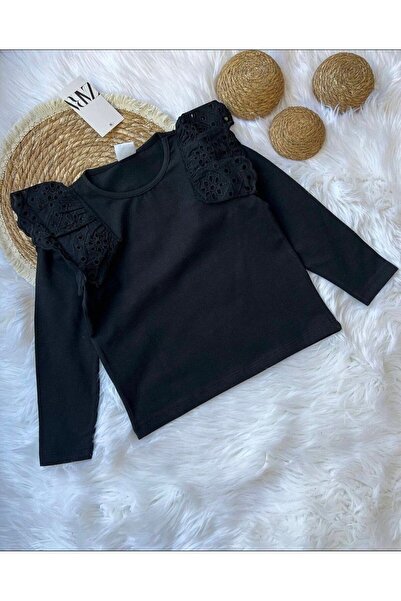 TİJK Brand Lace Collar Detail Body