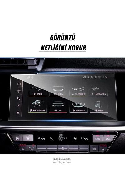 UniqAnatolia For Audi A3 2021 2022 2023 10.1 Inch Navigation & Multimedia Nano Screen Protector
