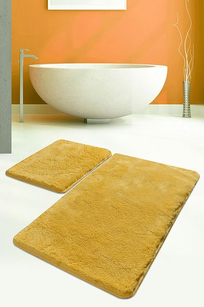 Chilai Home Yellow Air Σετ 2 τεμαχίων - Σετ χαλιού και πατάκι μπάνιου, ακρυλικό