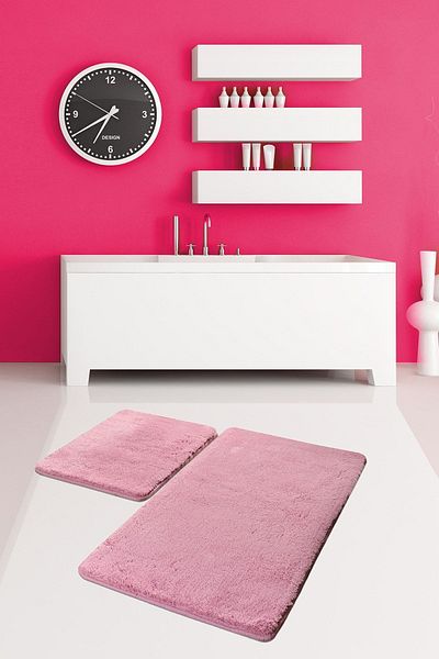 Chilai Home Havai Lilac Σετ 2 τεμαχίων - Χαλί μπάνιου 50x80cm και Χειροποίητο Ακρυλικό Πατάκι 40x50cm
