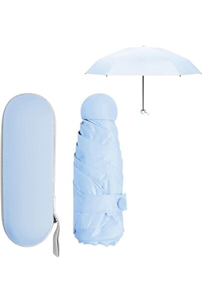 Genel Markalar Özel Taşıma Kılıflı Şemsiye Açık Mavi