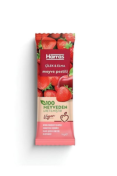 Harras 14gr x 10 Pieces vegan Fruit Pest Strawberry and Apple