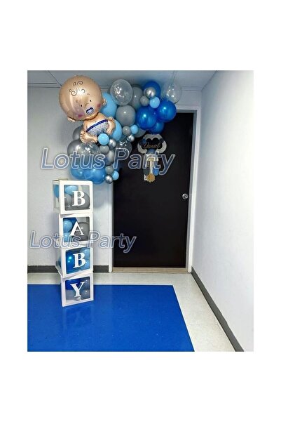 LOTUS PARTY Hastane Oda Süsleme Balon Seti ( 50 Adet Balon - Bebek Folyo Balo...