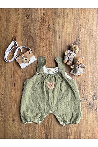 Mini Chics Ayıcık Unisex Bebek Salopet
