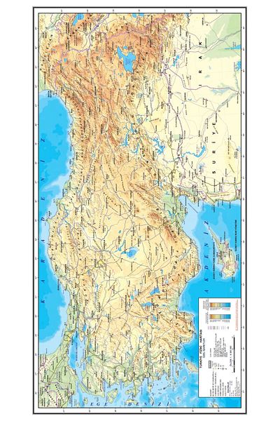 Pi Papers Turkey Physical Map, Magic Smart Paper That Does Not Hurt the Surface and Does Not Hold Adhesive, Map