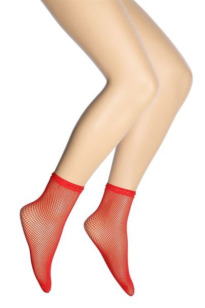 Dore Women's Red Mesh Socks