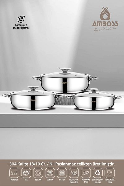 Amboss Cool 6 Piece Induction Base Sahan Set