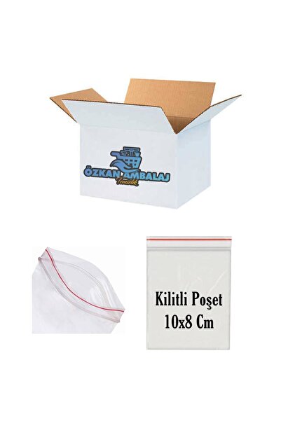 Özkan Ambalaj Temizlik حقيبة ثلاجة كوكي حناء قابلة للقفل 10x8 سم 1 صندوق 1000...