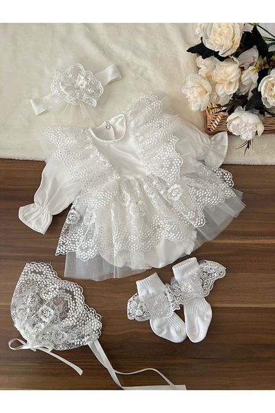 BİYA BABY baby Mevlüt dress lace cotton