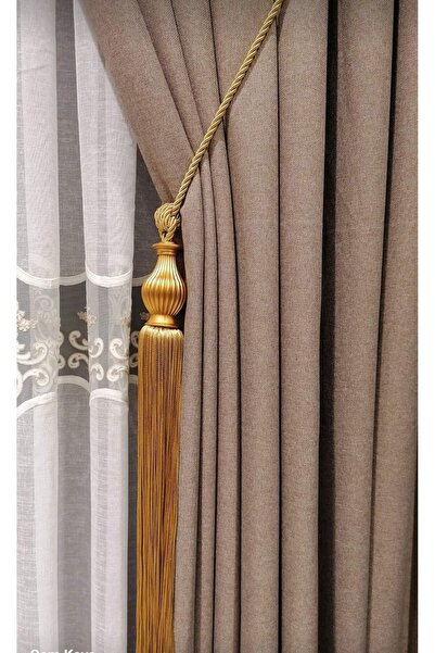 KONAK HOME Fon Perde Tavan Bağlama Püsküllü Braçol 1 Adet