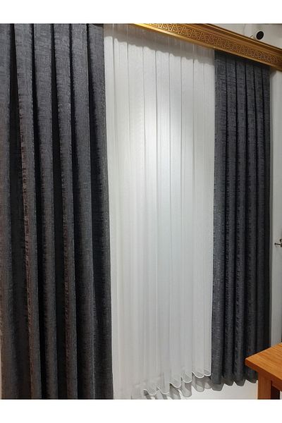 Taç Ecru Rüyaper 1/3 Pleated Tulle Curtain