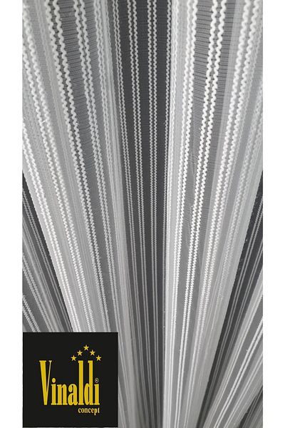 Vinaldi New Season Rüyaper - Pasta Striped, Tulle Curtain Does Not Want Ironing, Close Pleated Suitable for Room