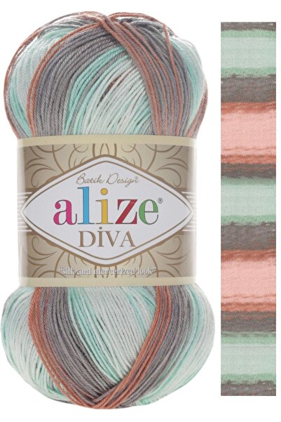 Alize Diva Batik Merserize El Örgü Ipi Renk Kodu:5550