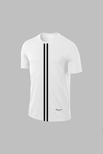 POSEIDON STORM Tricou alb Dri-Fit pentru bărbați - fără imprimeu, confort casual, S-3XL