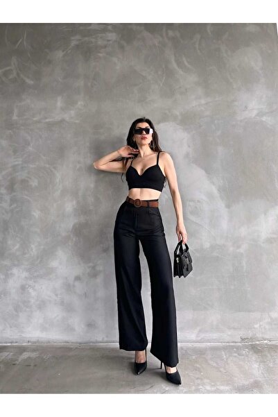 DENİKK DF1103 Linen Trousers - Summer Trend, with Waist Belt