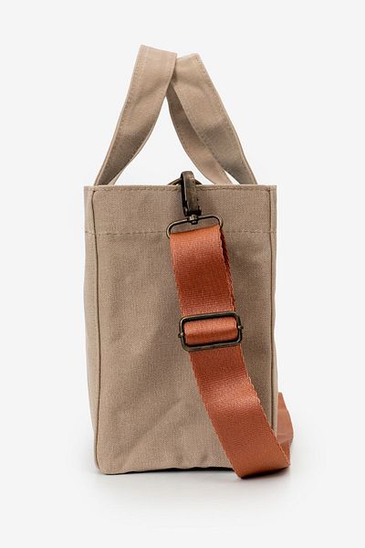 Goo Leather Goods Τσάντα ώμου και χεριού καθημερινής χρήσης με λουράκι καμβά - Σκληρό ύφασμα