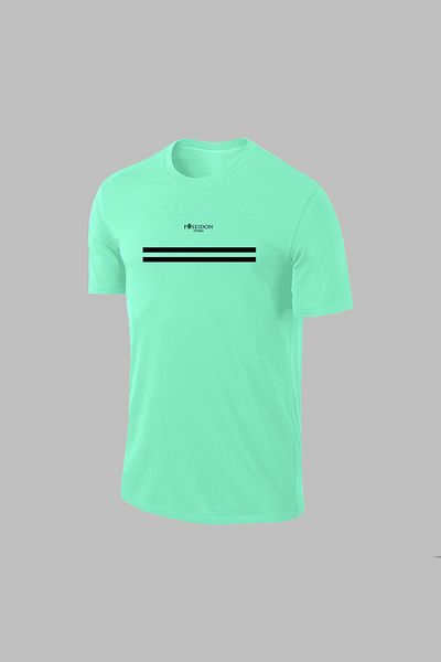 POSEIDON STORM Water Green Plus Size Dri-fit T-shirt - Άνετο για πεζοπορία και τρέξιμο (4xl-10xl)