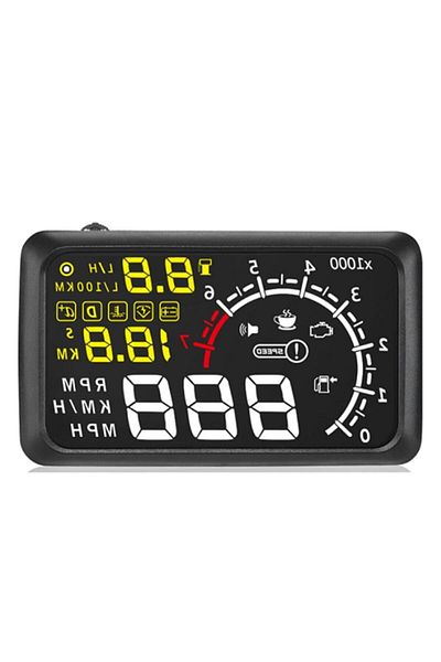 Gplus X3 Hud Virtual Instrument Panel Head Up Display 5.5 Inch Obd 2 Speed And Engine Information Reflective