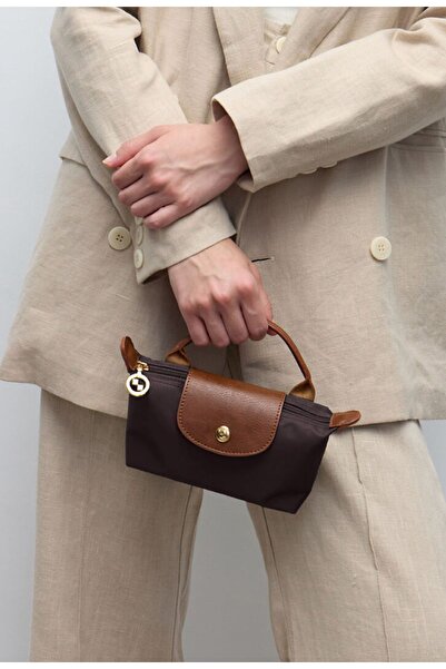 FND Τσάντα χεριού και ώμου Καφέ Μίνι Καφέ Le Pliage