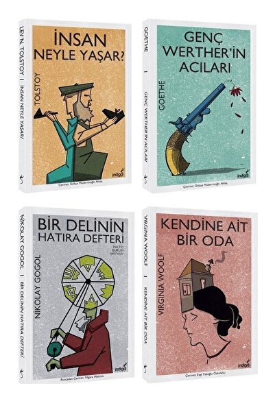 İndigo Kitap Insan Neyle Yaşar? + Genç Werther’in Acıları + Bir Delinin Hatır...